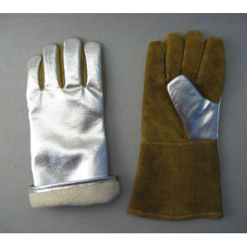 Golden Cow Split Leather Aluminium Foil Welding Work Glove
